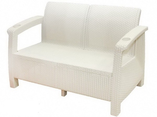 Двухместный диван Yalta Sofa Seаt белый купить в Лодейном Поле