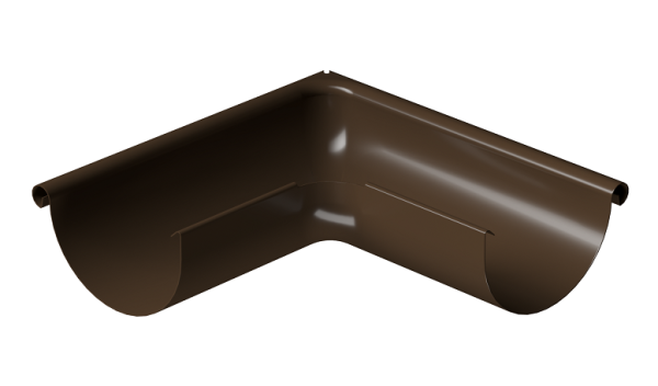 Угол внешний 90° D125 Döcke STAL PREMIUM Каштан, (RAL 8017) купить в Лодейном Поле