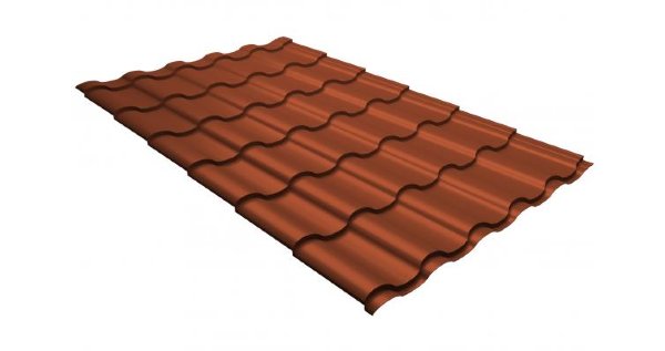 Металлочерепица кредо GL 0,5 GreenСoat Pural RR 750 кирпично-красный (RAL 8004 терракота) купить в Лодейном Поле