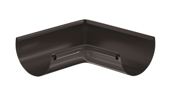 Водосток Aquasistem, система 125x90 - Угол желоба, внутренний 90° RR 32 Тёмно-Коричневый купить в Лодейном Поле