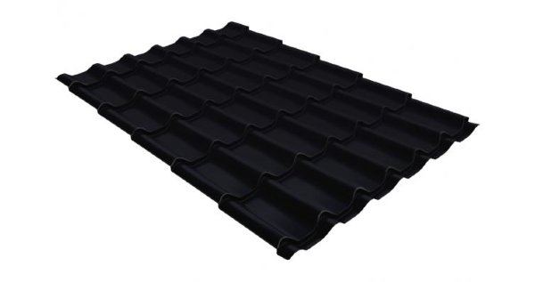 Металлочерепица классик GL 0,5 Velur20 RAL 9005 черный купить в Лодейном Поле