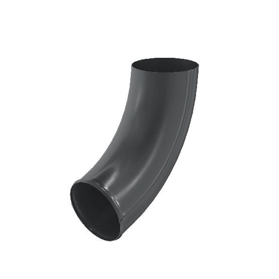 Водосток Aquasistem, система 125x90 - Отвод трубы RAL 7024 Тёмно-серый купить в Лодейном Поле