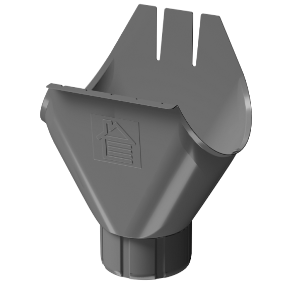 Воронка желоба D125 Döcke STAL PREMIUM Графит, (RAL 7024) купить в Лодейном Поле