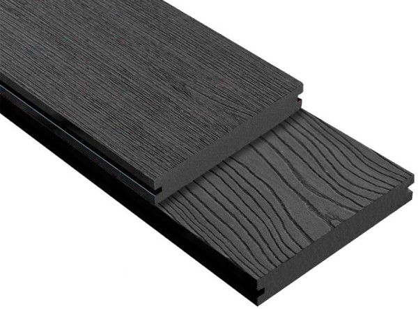 Террасная доска ДПК Outdoor 3D полнотелая STORM/OCEAN BLACK черная купить в Лодейном Поле