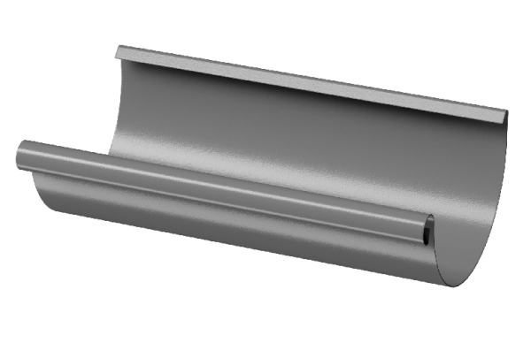 Желоб полукруглый D125 3 м Döcke STAL PREMIUM Графит, (RAL 7024) купить в Лодейном Поле