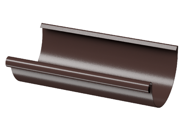 Желоб полукруглый D125 3 м Döcke STAL PREMIUM Шоколад, (RAL 8019) купить в Лодейном Поле