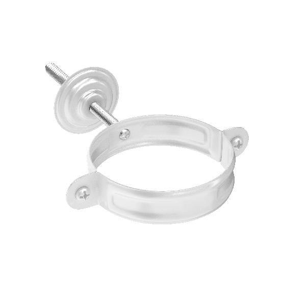 Водосток Aquasistem, система 150/100 - Комплект крепления трубы RAL 9003 Белый купить в Лодейном Поле