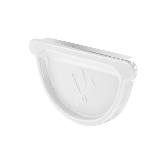 Водосток Aquasistem, система 125x90 - Заглушка универсальная с резиновым уплотнителем RAL 9003 Белый купить в Лодейном Поле