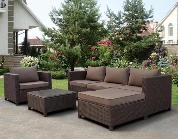 Комплект мебели AFINA плетеной из иск. ротанга YR821A Brown/Beige купить в Лодейном Поле