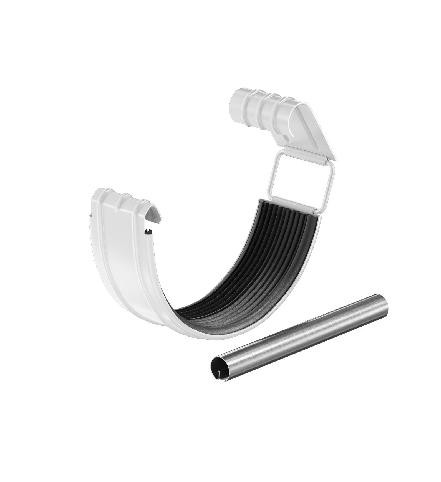 Водосток Aquasistem, система 125x90 - Соединитель желоба с резиновым уплотнителем RAL 9003 Белый купить в Лодейном Поле