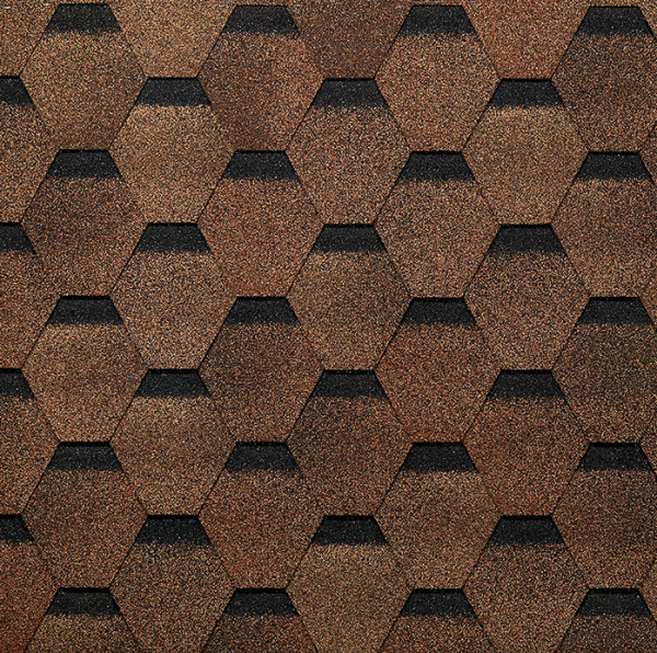 Гибкая черепица EURASIA Docke, Коллекция ШЕСТИГРАННИК Светло-коричневый купить в Лодейном Поле
