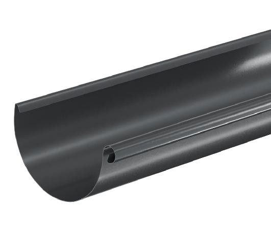 Водосток Aquasistem, система 150/100 - Водосточный желоб 3.00м RAL 7024 Тёмно-серый купить в Лодейном Поле