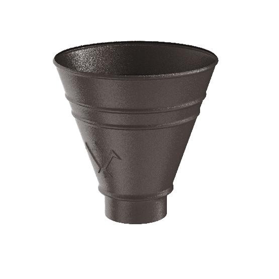 Водосток Aquasistem, Система 125x90 - Воронка водосборная круглая RR 32 Тёмно-коричневый matt купить в Лодейном Поле