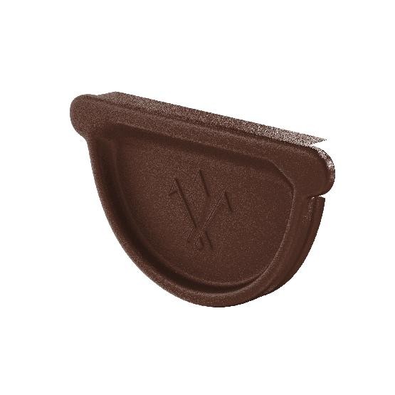 Водосток Aquasistem, Система 125x90 - Заглушка желоба универсальная RAL 8017 Коричневый matt купить в Лодейном Поле