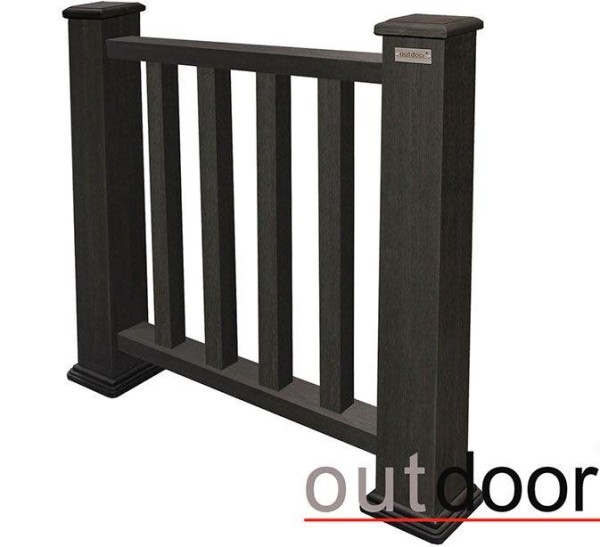 Ограждение из ДПК Outdoor Классик 3D STORM чёрный купить в Лодейном Поле