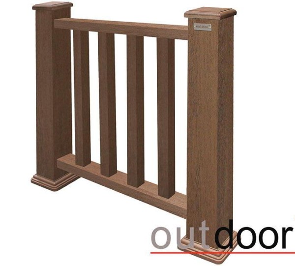 Ограждение из ДПК Outdoor Классик 3D STORM коричневый микс купить в Лодейном Поле