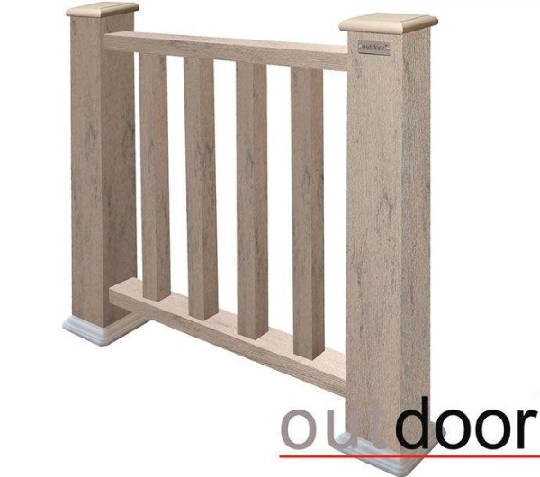 Ограждение из ДПК Outdoor Классик 3D STORM серый микс купить в Лодейном Поле