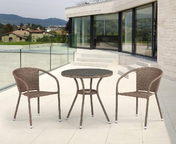 Комплект плетеной мебели AFINA из иск. ротанга T282ANT/Y137C-W56 Light Brown 2Pcs купить в Лодейном Поле