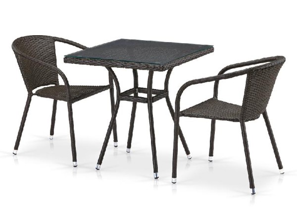 Комплект плетеной мебели AFINA из иск. ротанга T282BNT/Y137C-W53 Brown 2Pcs купить в Лодейном Поле