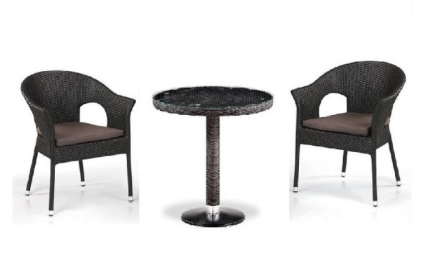 Комплект плетеной мебели AFINA из иск. ротанга T601/Y79A-W53 Brown 2Pcs купить в Лодейном Поле