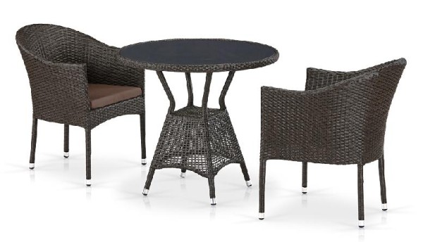 Комплект плетеной мебели AFINA из иск. ротанга T707ANS/Y350-W53 Brown 2Pcs купить в Лодейном Поле