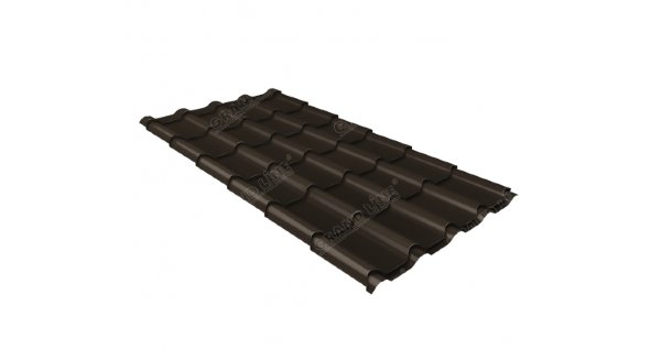Металлочерепица камея 0,5 Satin RR 32 темно-коричневый купить в Лодейном Поле