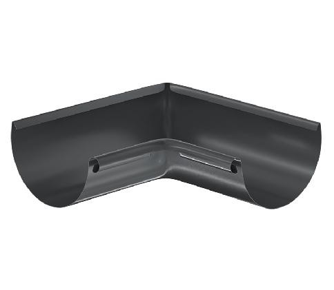 Водосток Aquasistem, система 125x90 - Угол желоба, внутренний 90° RAL 7024 Тёмно-серый купить в Лодейном Поле