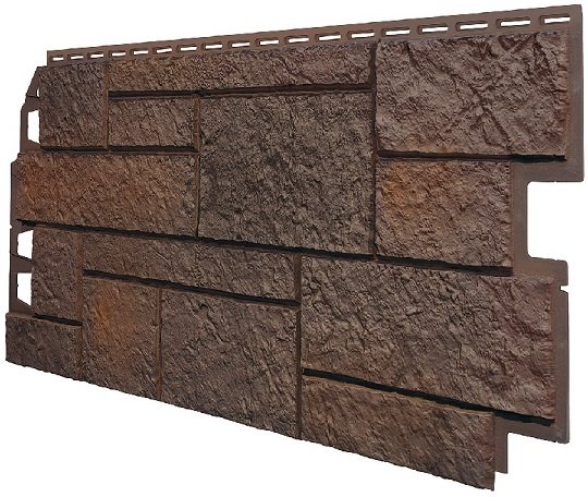 Фасадная панель VOX Sandstone (Сандстоун) темно коричневый купить в Лодейном Поле