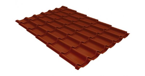 Металлочерепица классик 0,5 Satin RAL 8004 терракота купить в Лодейном Поле