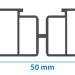 Лага алюминиевая KRONEX 50x25x3000 мм несущая купить в Лодейном Поле