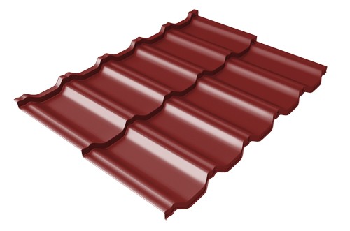 Металлочерепица модульная Квинта Uno Grand Line c 3D резом 0,5 Satin RAL 3011 коричнево-красный купить в Лодейном Поле