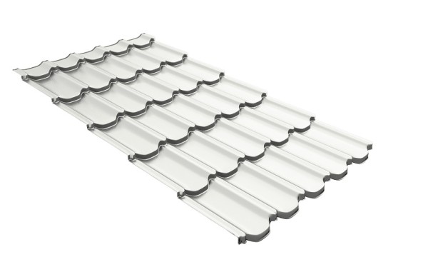 Металлочерепица квинта плюс с 3D резом 0,5 Satin RAL 9003 сигнальный белый купить в Лодейном Поле