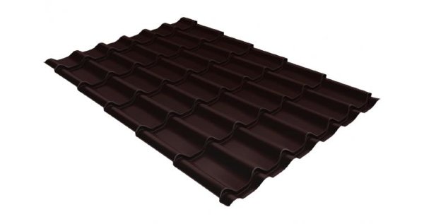 Металлочерепица классик 0,5 Satin RAL 8017 шоколад купить в Лодейном Поле