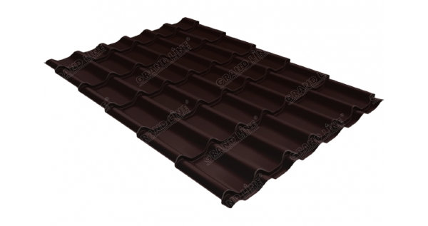 Металлочерепица классик GL 0,5 Quarzit RAL 8017 шоколад Metallic купить в Лодейном Поле