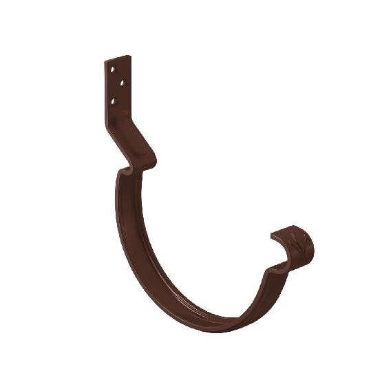 Водосток Aquasistem, система 125x90 - Крюк крепления желоба короткий RAL 8017 Коричневый купить в Лодейном Поле