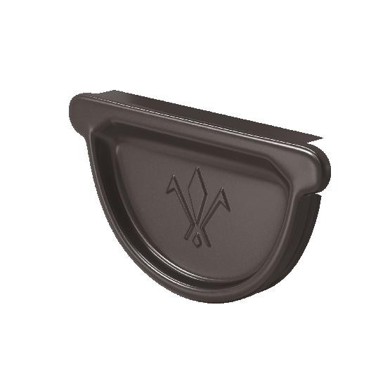 Водосток Aquasistem, система 125x90 -  Заглушка универсальная с резиновым уплотнителем RR 32 Тёмно Коричневый купить в Лодейном Поле