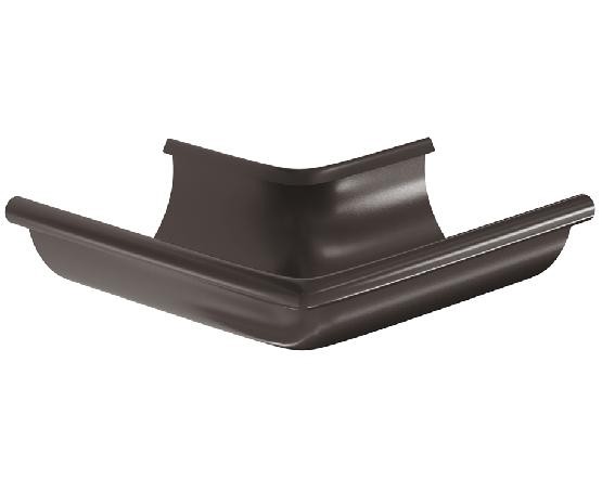 Водосток Aquasistem, система 125x90 -  Угол желоба, наружный 90° RR 32 Тёмно Коричневый купить в Лодейном Поле