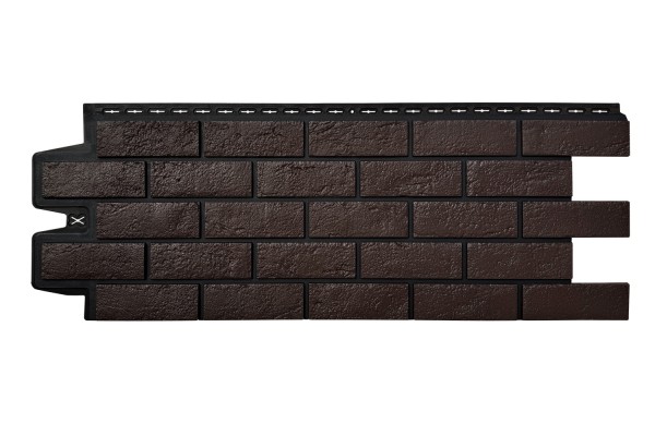 ФП Grand Line состаренный кирпич премиум Шоколадный (шов RAL 9005) купить в Лодейном Поле