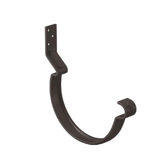 Водосток Aquasistem, система 125x90 - Крюк крепления желоба короткий RR 32 Тёмно Коричневый купить в Лодейном Поле