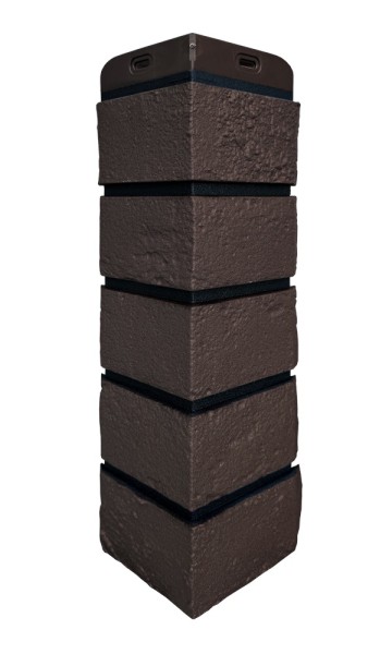 Угол Grand Line состаренный кирпич премиум Шоколадный (шов RAL 9005) купить в Лодейном Поле