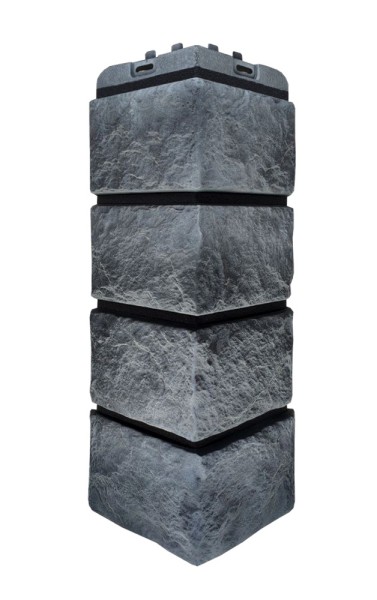 Угол наружный Grand Line Колотый Камень Антрацит, Шов чёрный купить в Лодейном Поле