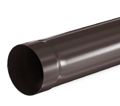 Водосток Aquasistem, система 125x90 - Труба водосточная 1.00м RR 32 Тёмно Коричневый купить в Лодейном Поле